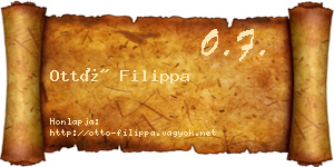 Ottó Filippa névjegykártya